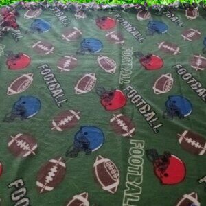 Handcrafted Football Fleece Tied Blanket